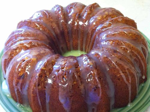 Banana Pound Cake With Caramel Glaze