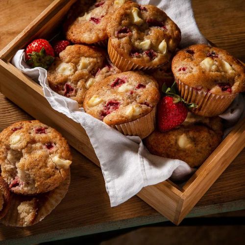 Strawberry Poppy Seed Cream Cheese Muffins