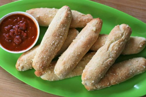 Two-Ingredient Dough Garlic Parmesan Breadsticks