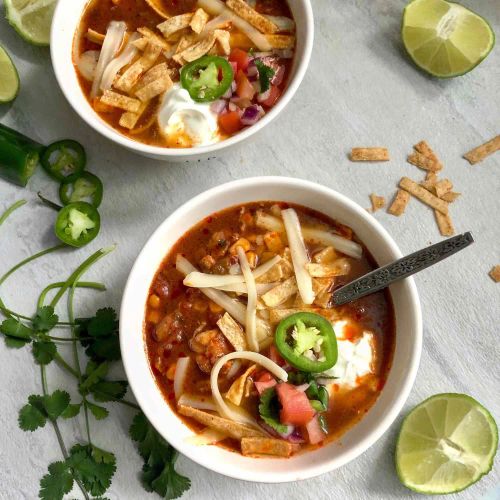 Chicken Enchilada Slow Cooker Soup