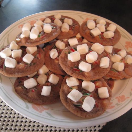 Candy Cane Hot Chocolate Cookies