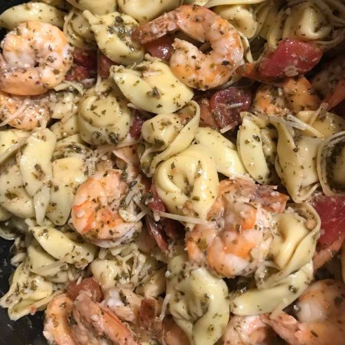 Garlic Shrimp with Three Cheese Tortellini