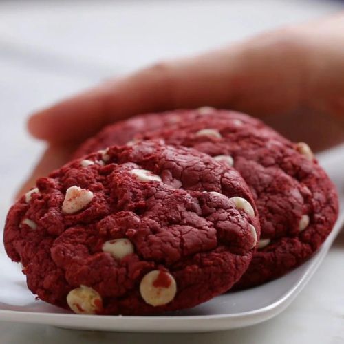 Red Velvet White Chocolate Cake Mix Cookies