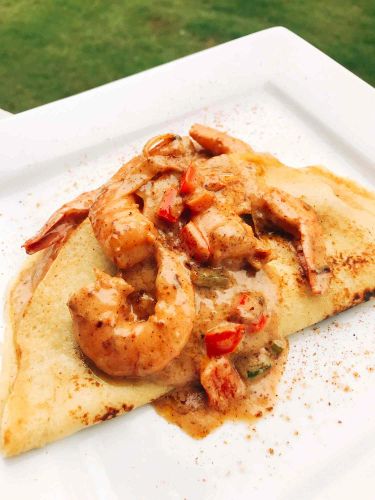 Cajun Shrimp Crepes