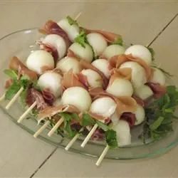 Prosciutto Wrapped Melon Balls