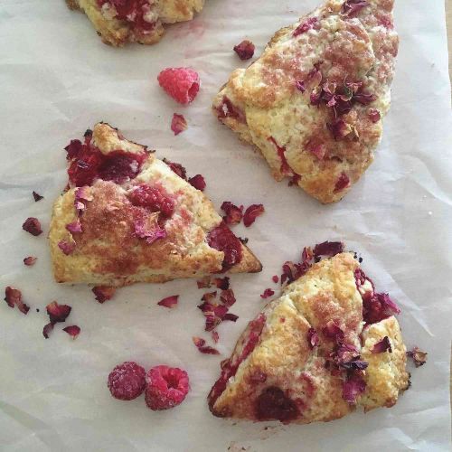 Raspberry-Rose Scones