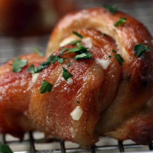 Bacon-Wrapped Parmesan Garlic Knots