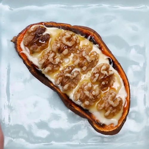 Brie & Walnuts Sweet Potato Toast