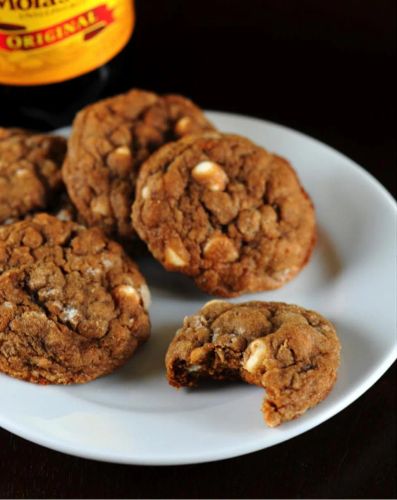 Molasses Oatmeal White Chocolate Chip Cookies