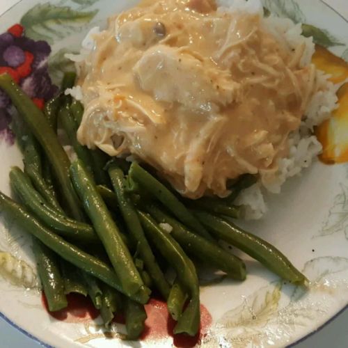 Crock Pot Cheesy Mushroom Chicken