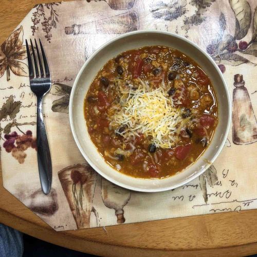 Slow Cooker Pumpkin Turkey Chili