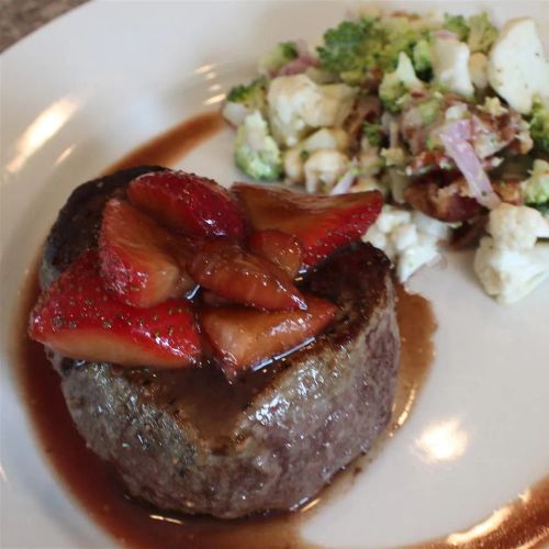 Filet Mignon and Balsamic Strawberries