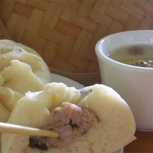 Chinese Steamed Buns with Meat Filling