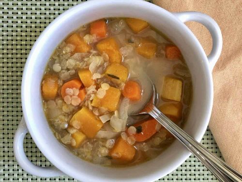 Vegan Butternut Squash and Lentil Stew in the Slow Cooker