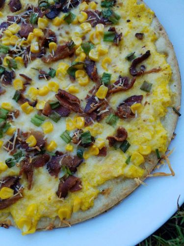 Corn and Bacon Pizza