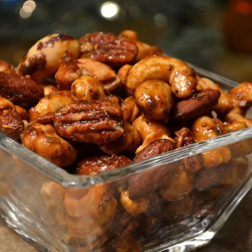 Sweet, Salty, Spicy Party Nuts