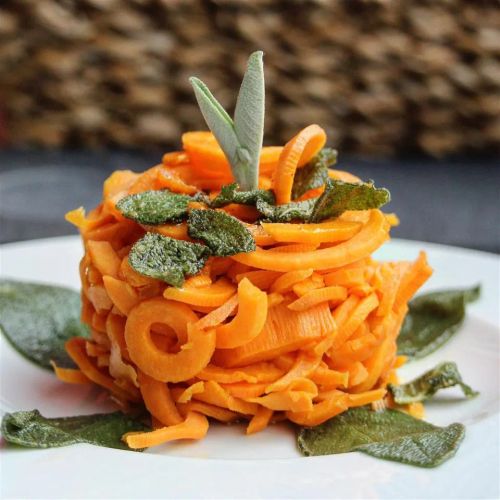 Spiralized Brown Butter Sage Sweet Potato