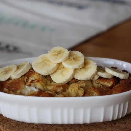 Banana Cinnamon Roll Casserole