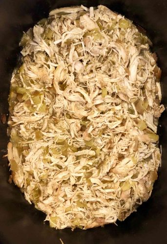 Shredded Slow Cooker Green Chile Chicken