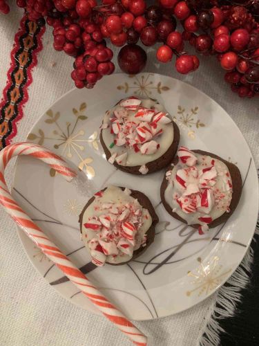 Chocolate and Candy Cane Cookies