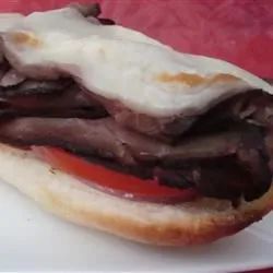 Open-Faced Broiled Roast Beef Sandwich