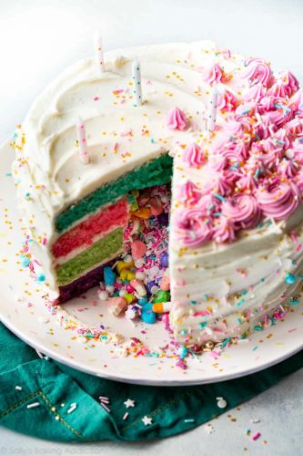 Rainbow Piñata Cake