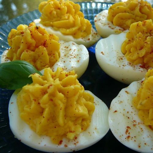 Potato Salad Deviled Eggs