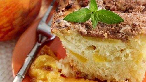 Moist Peach Coffee Cake