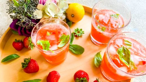 Strawberry Basil Lemonade