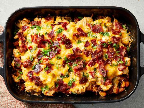 Buffalo Chicken and Roasted Potato Casserole