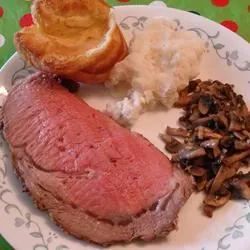 Prime Rib Au Jus with Yorkshire Pudding