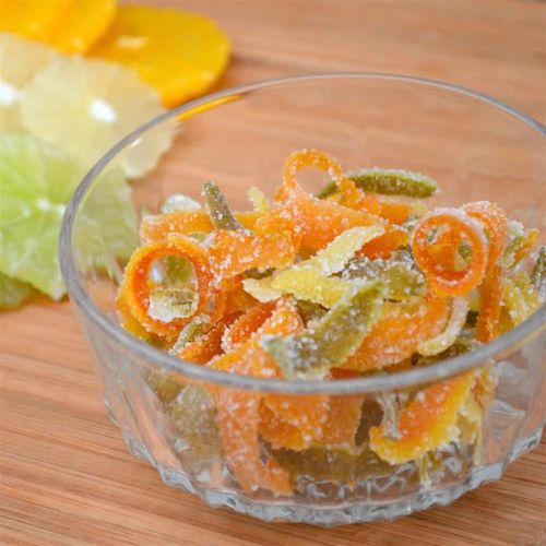 Sweet Candied Orange and Lemon Peel