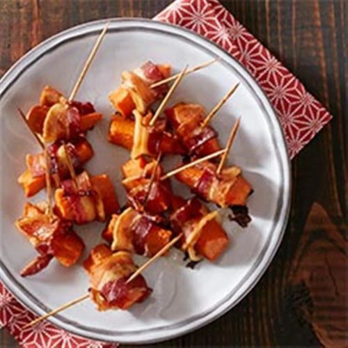 Bacon Wrapped Sweet Potato Bites