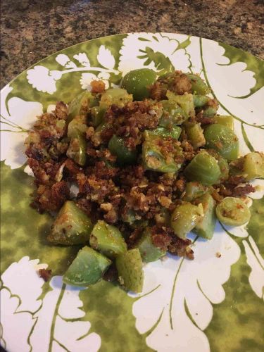 Fried Green Tomatoes without Cornmeal