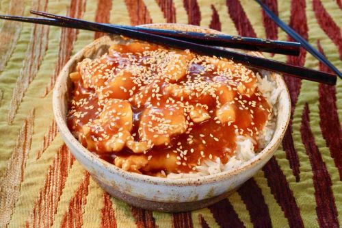 Healthier Pan-Fried Honey-Sesame Chicken