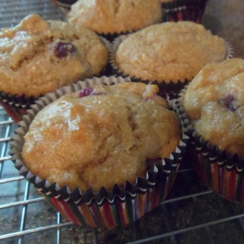 Banana-Blueberry Muffins with Greek Yogurt