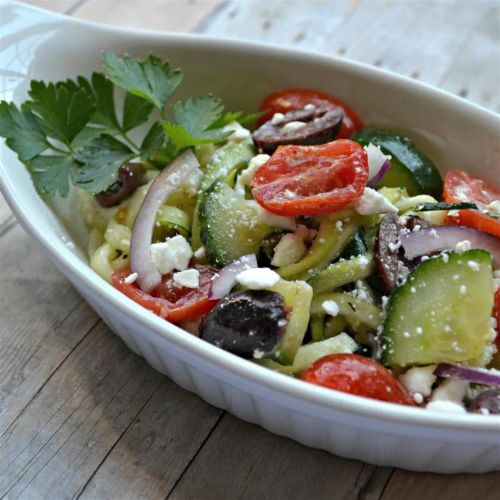 Greek Zoodle Salad