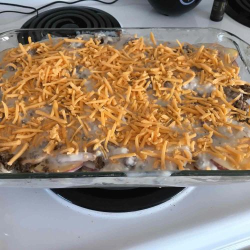 Creamy Hamburger Potato Casserole