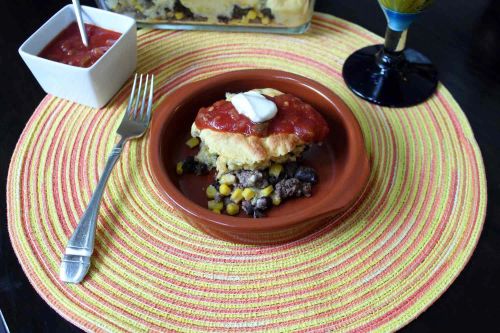 Spicy Black Bean Taco Bake