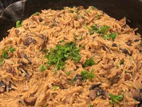 Mushroom Orzo