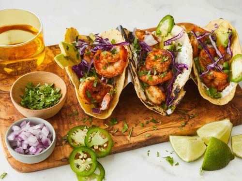 Shrimp Tacos with Cilantro-Lime Crema