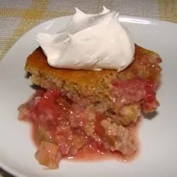 Strawberry Orange Rhubarb Cake