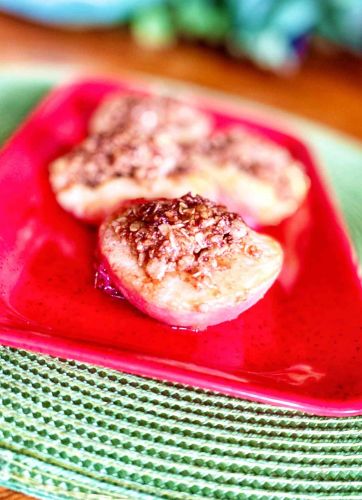 Air Fryer Stuffed Peaches