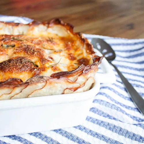 Fancy Crusted Rosemary Scalloped Potatoes