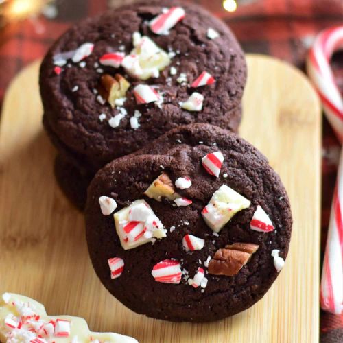 Chocolate Peppermint Bark Cookies