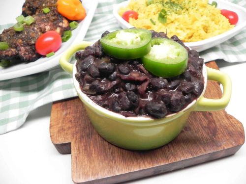 Black Beans with Coconut Water