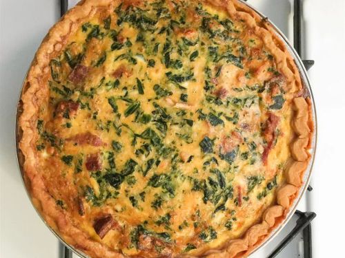 Spinach and Bacon Quiche