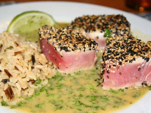 Seared Tuna with Wasabi-Butter Sauce