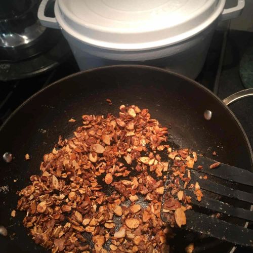 Sugared Toasted Almond Salad Topping