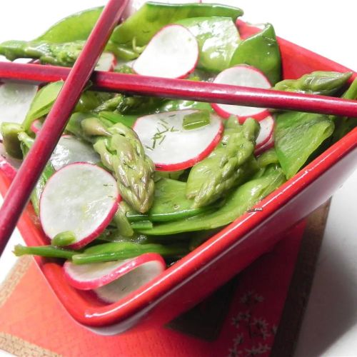 Asparagus, Snow Pea, and Radish Salad